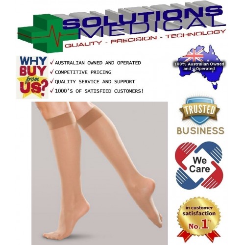 THERAFIRM CLASS 2 KNEE HIGH CLOSED TOE THERAPEUTIC GRADIENT COMPRESSION